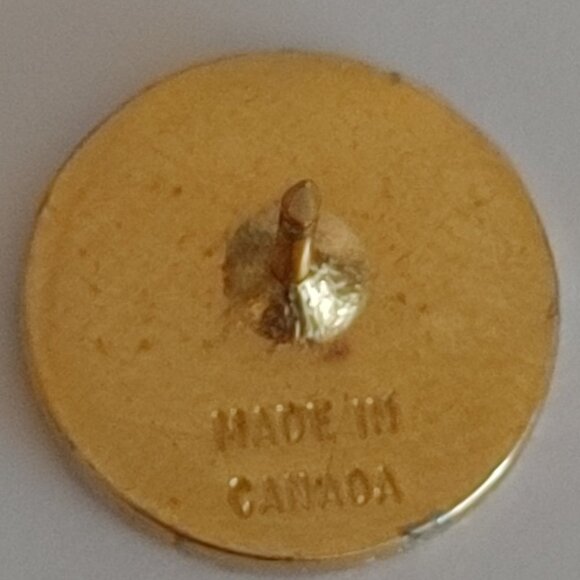 ALGOMA CENTRAL RAILWAY Enamel Pin Round Gold Tone TOUR TRAIN - Picture 3 of 3